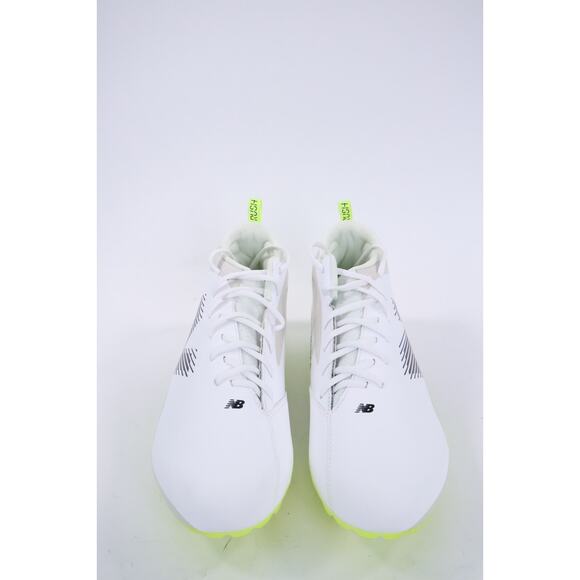 New Balance Rush v4 Mid RUSHMWT4 Men\'s 12 White Lace Up Lacrosse Cleats NEW